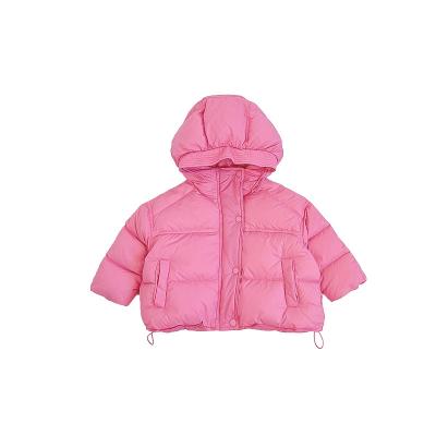 China Windproof OEM Goose Down Jacket 2023 Winter Children Clothing Baby Boys And Girls Mid-length Down Jackets For Kids for sale