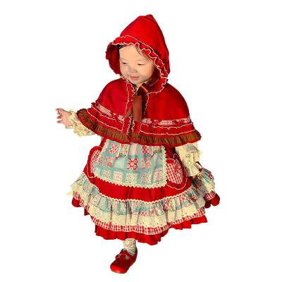 China Sustainable OEM Spring Baby Red Lolita Dress Girl Spanish Autumn Princess Dress for sale