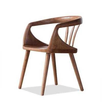 China Modern Design Foldable Nordic Solid Wood Bentwood Chair Walnut Hiroshima Cafe Wood Japanese Dining Chair for sale