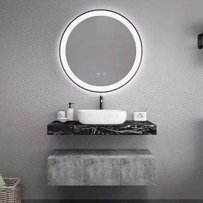 China Modern Luxury Waterproof Furniture Bathroom Cabinet Set Mirror Basin Wall Mount for sale