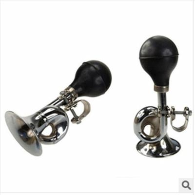 China Classic Clown Bugle Horn Metal Bike Horn Bicycle Bell For Vehicles Golf Cart 17*7.2*5cm for sale