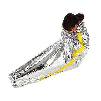 China Portable Outdoor Camping Waterproof Blanket NC101023 Thermal Sleep Rescue First Aid Survival Aluminum Foil Rescue Covering for sale