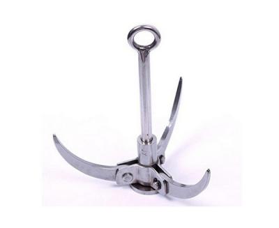 China Outdoor Sport Wilderness Survival Carabiner Folding Three Attacking Legs Hook Steel Climbing Load 350kg HS100618 for sale