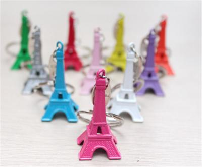 China Romantic Paris Tower Key Chain Eiffel Tower Souvenir Travel Metal Paris Favors for sale