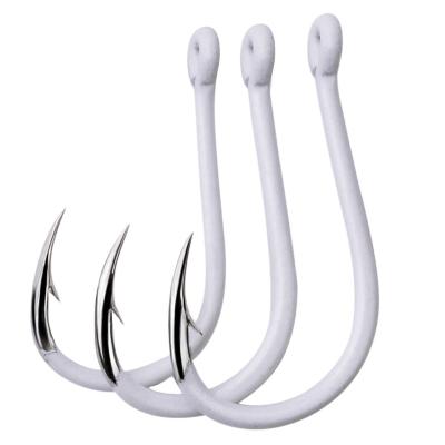 China Ocean Beach Fishing Manufacturers Barbed White Bright Triangular Teeth Line Hook Mode D10253 for sale