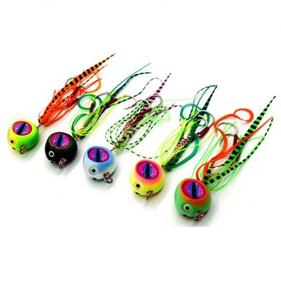 China Fishing Activity Style 40g-200g Bait Saltwater Outdoor Artificial Trolling Lure New Edges Lead Head Kabura Building Lure With Hook for sale