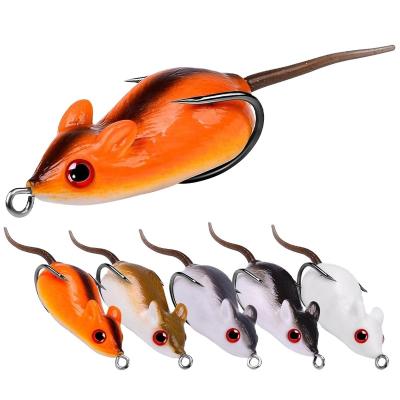 China PVC Plastic Soft Frog Bait Anti Bite Mouse Fishing Lure 3D Eyes Silicone Bassbait Fishing Wobblers Isca PESCA Buzzbait for sale