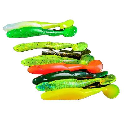 China Soft Silicone T-tail Silicone Fishing Lure 9.5cm Hook 6g Wrom Bait Building Plastic Fishing Tackle for sale