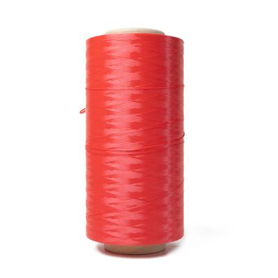 China Ultra weight bulletproof high quality polyethylene fiber filament twisted yarn 1000D red uhmwpe filament for sale