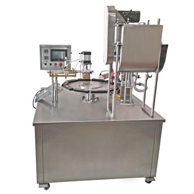 China Automatic Rotary Cup Sealing Machine Water Food Cup Filling Sealing Machine for sale