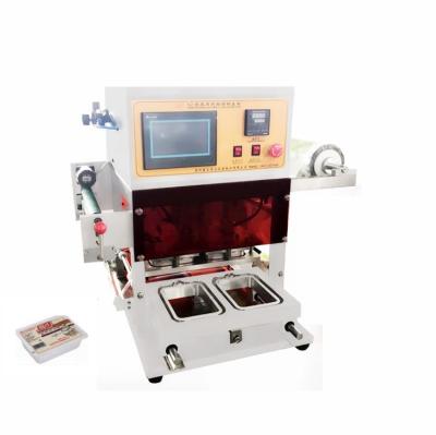 China Automatic Food N2 Filler Tray Sealer Fast Food Tray Sealing Machine /Lunch Box Sealer Machine for sale