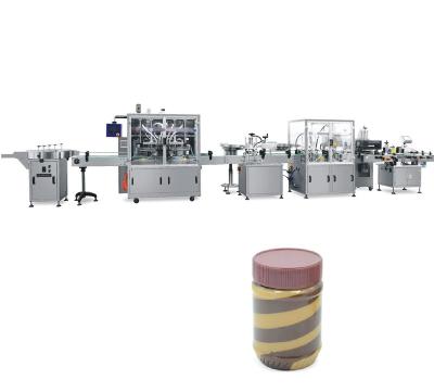 China Automatic Fruit Jam Color Stripes Bottle Filling Production Food Jam Filling Line for sale