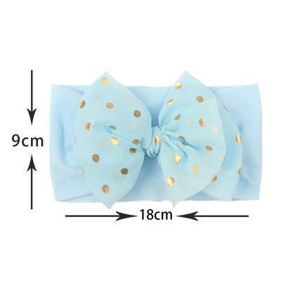 China Hair accessories china manufacturer factory price headband handmade accessories nylon headwear headbands with baby hair bow for sale