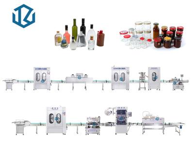 China Food Bottle Can Filler Filling Line Liquid Linear Capping Labeling Machine for sale