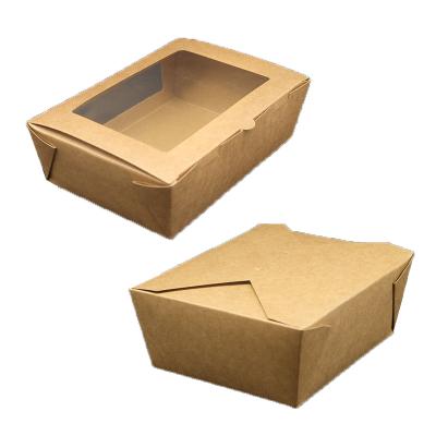 China Recycled Materials Take Out Card Disposable Corrugated Kraft Paper Hamburger Boxes For Restaurant With Print for sale