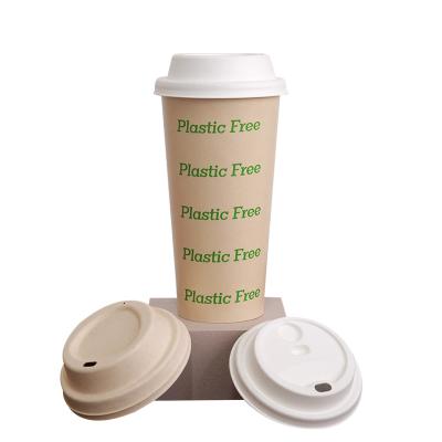 China 20oz Biodegradable Disposable Paper Cups Eco-Friendly Cold Drink Cold Drinks With Plaid Straw for sale