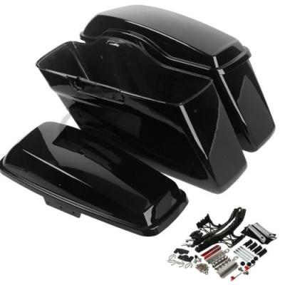 China ABS Plastic TCMT XF2906314 Hard Saddlebags With Hinges Lock Lids Hardware Covers For Harley Touring Models 14-18 for sale