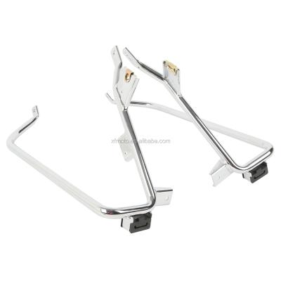 China TCMT XF2906363-E Chrome Steel Pannier Rack For Traveling Street Road Glide FLHX FLTR for sale