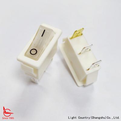 China Fabriek Hoge kwaliteit witte LED verlicht Rocker Switch, R4, 33x15mm, ON-OFF, 20A 125V Te koop