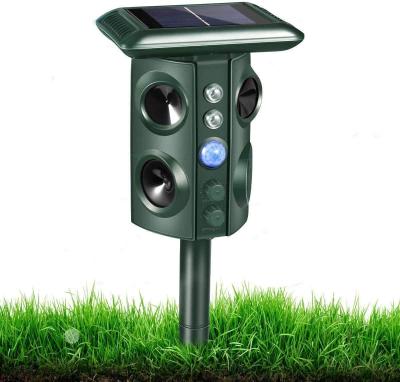 China Solar Cat Bird Scaring Device Ultrasonic Scarer Saijinzhi Factory Patent Garden Viable Motion Sensor Dog Animal Reflector for sale