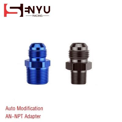 China AN-NPT Car Modification Adapter  AN4 AN6 AN8 AN10 AN12 Straight Fuel Oil Hose Adapter Pipe Thread Fitting Male AN to NPT Adapter for sale