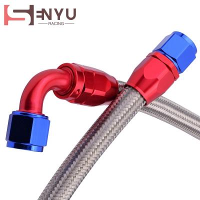 China Car oil cooling modification AN4 AN6 AN8 AN10 AN12 AN16Stainless Steel Fuel Line   Nylon Braided CPE  oil Cooler hose with fitting ends assembly for sale