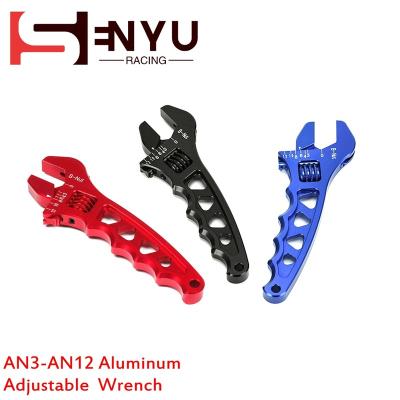 China Car oil cooling modification Adjustable AN Aluminum Wrench Hose Fitting Tool Aluminum Spanner AN3-AN12 Wrench Spanner Fitting Tools Aluminum Wrench for sale