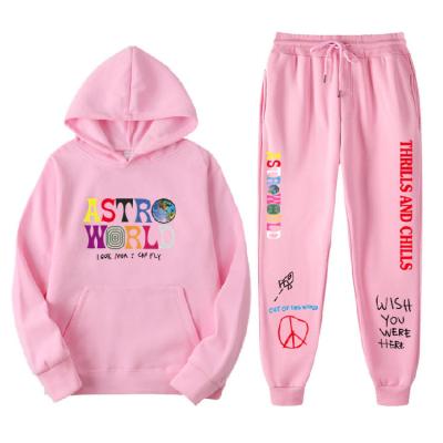 China Anti-pilling 2021 Men's Letter Print Sweatshirt Hoodie+Hoodie Sweatpants Men's Hoodie Set for sale