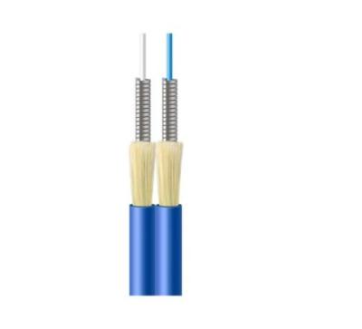 China Networking 2 Core Duplex / Indoor Aerial Flexible Steel Optical Fiber Optic Cables for sale