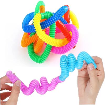 China Educational Autistic Kids Funny Toy Amazon Tubes Sensory ADHD 2CM Bouncy People Toys Autism For Boys And Girls Jump Tube For Kids for sale