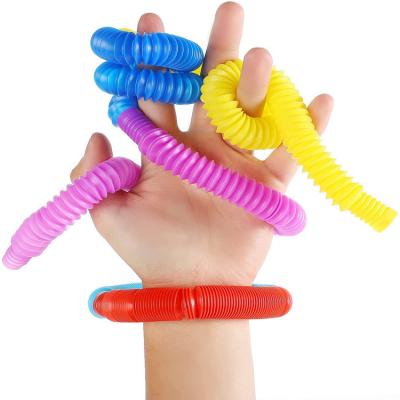 China 2021 Amazon Eco-friendly Material Hot Sale Mini Noise Tubes Set AHDD Sensory Pipe Kids 1cm Busy Person Toys for sale