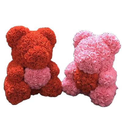 China Valentine's Day Valentine's Day Gifts Christmas Gift Wedding Decoration 55cm High-Grade Foam Teddy Bear Rose Flower Rose Bear Holiday DIY for sale