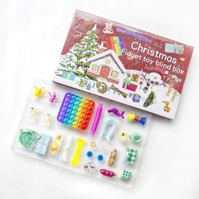 China Busty Person Toy Advent Calendar Toys Push Bubble Noise Busy Person Toy Set For Kids for sale