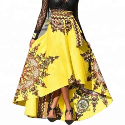 China Quality African Ethnic Print Long Cotton Brand Top Skirt For Women for sale