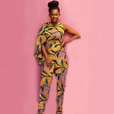 China Cotton wholesale amazon kitenge designs woman african print jumpsuit hot sale african picture for sale