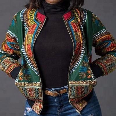 China New Cotton Fashion Spring And Autumn African Clothing Traditional Women African Print Jackets for sale