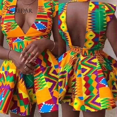 China 2021 New Cotton Style Fashion Designs African Kitenge Dress Designs Custom Made Wholesale for sale