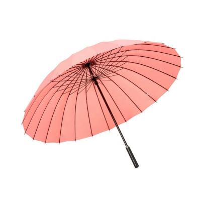 China High Quality Windproof Shabby Chic Strong Business Umbrella Rain 24k Women Golf Long Fiberglass Family Fathers Umbrella for sale