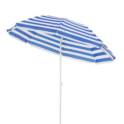 China Outdoor Patio Umbrella Stripe Beach Umbrella Portable Sunshade Umbrella with Carry Bag for Garden Beach Pool Backyard for sale