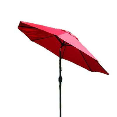 China Patio Umbrella 9' Outdoor Patio Umbrella Table Umbrella With 8 Ribs (Red) Sturdy Garden Umbrella for sale