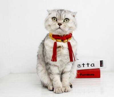 China Wholesale Pet Clothing Stocked Year New Winter Warm Collar Party Wholesale Dog Fur Bow Tie For Cat for sale