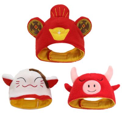 China Stocked cat headwear cute teddy pet hat party accessories sue new year headwear for sale