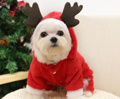 China Sustainable Dog Clothes Quadruped Clothes Pet Warm Winter Apparel Pet Christmas Clothes for sale