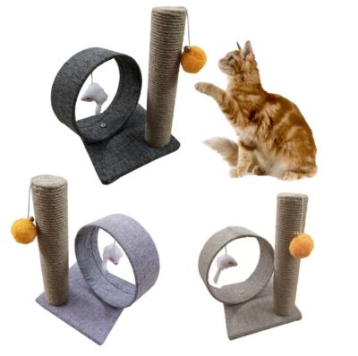 China Viable Modern Unique Small Tree Activity Cat Ball Toy Round Cardboard Cat Scratcher for sale