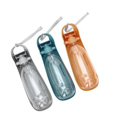 China Sustainable Plastic Pet Bottle Manufacturers Dog Water Bottle With Handle 550ml Outdoor Travel Portable Bottle For Pet for sale