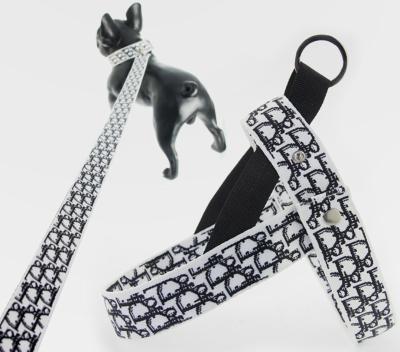 China High Quality Padded Designer Brand Pet Collar Pet Harness Leashes And Collars Luxury Dog Harness Leash Set for sale