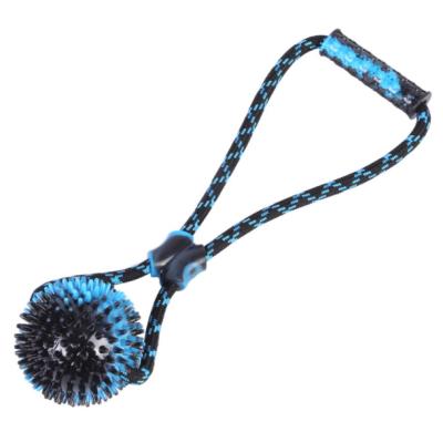 China Pet Bite Toy Wholesale Teeth Molar Toy Dog Chew Knot Stocked Resistant Rope Ball Toy for sale