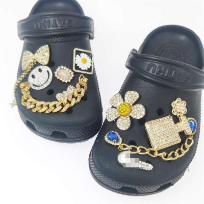 China Shoes charms DIY wholesale hot sale high-grade metal with diamonds shoe charms decoration accessories hot selling products for sale