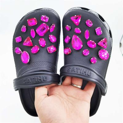 China Shoes Charm 30 PCS Assorted Amazon Hot Sale Gems Crystal Shoes Decoration For Garden Acrylic Shoes Charm for sale