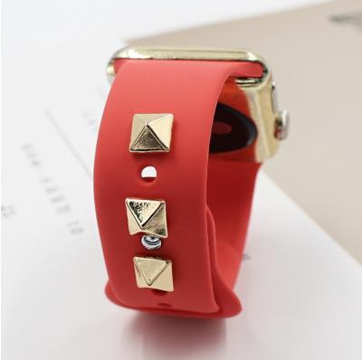 China Custom Hard Enamel Metal Band Charms For Apple Watch Band Charms for sale